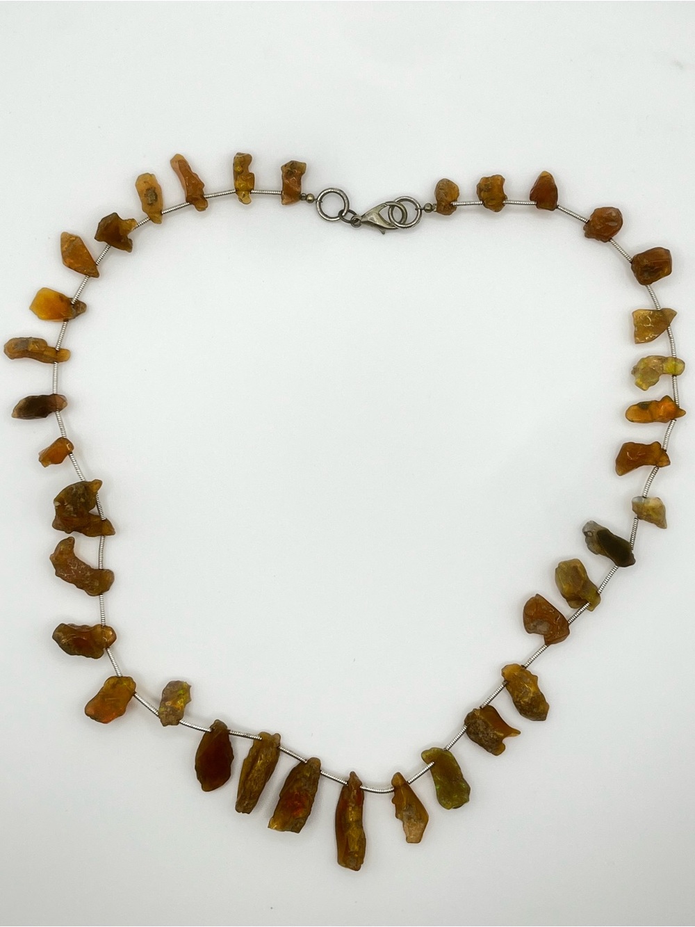 Vintage 1970’s Rough Cut Baltic Amber Necklace 17”